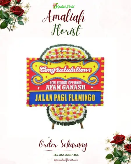 Sewa Papan Bunga Lame